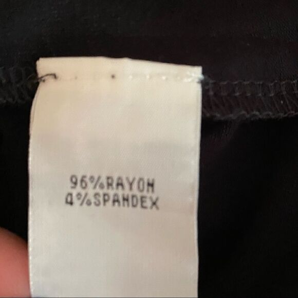 Kenneth Cole Black Long Ruched Top with Gold Beads - Picture 4 of 5